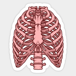 Rib Cage (Red) Sticker